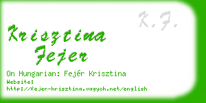 krisztina fejer business card
